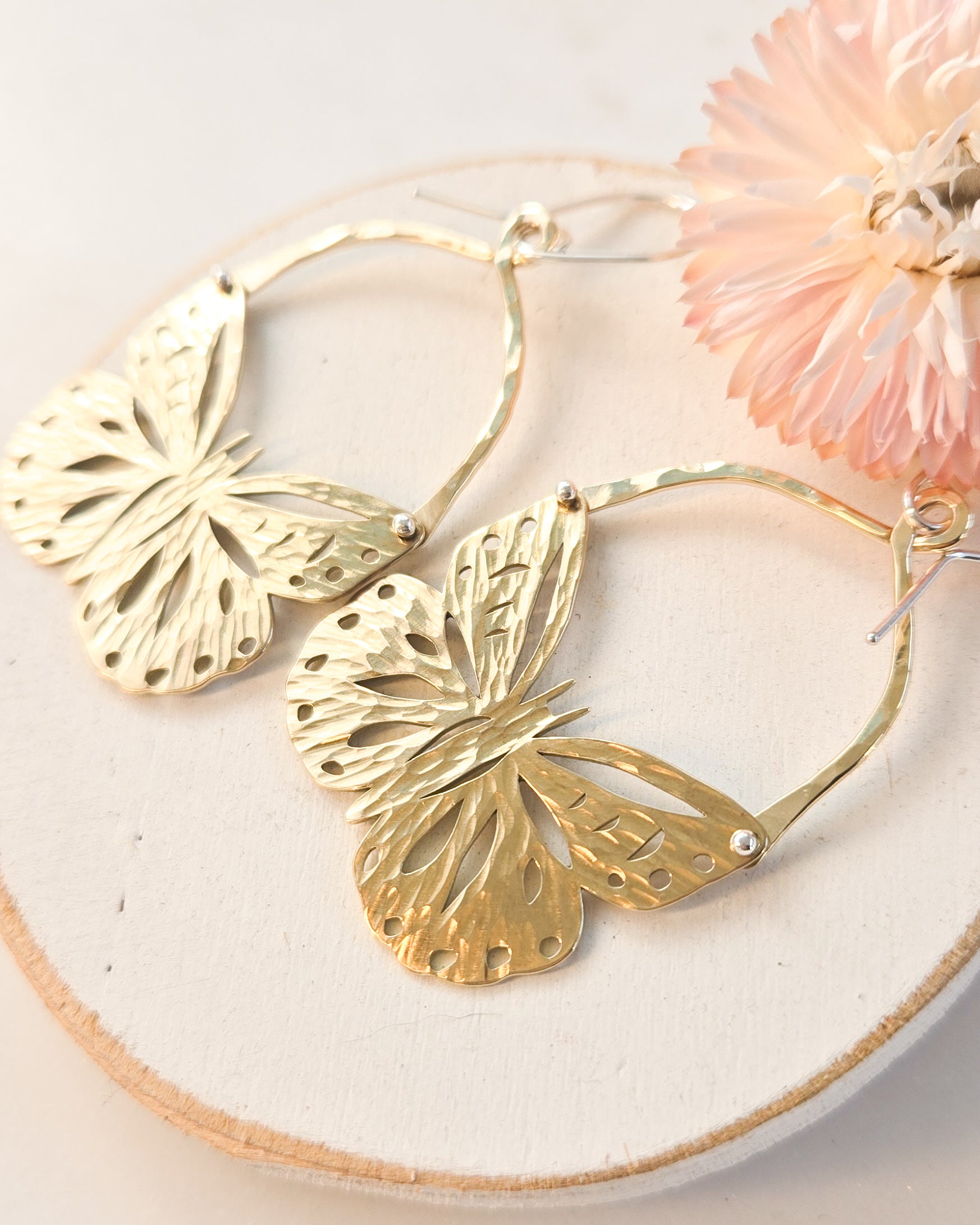 Forged Butterfly Earrings